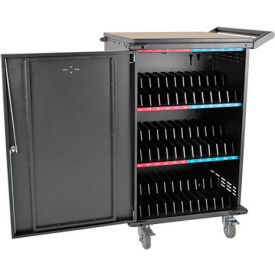 Trippe Manufacturing Company CSC36AC Tripp Lite 36-Device AC Charging Station Cart for Chromebooks and Laptops, Black image.