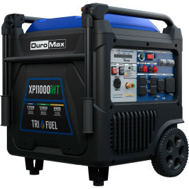 Tri Fuel Portable Inverter Generator with Electric/Recoil Start, 11000 Surge Watts view 2