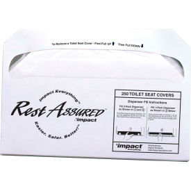 Impact Products 25183273 Impact Products Rest Assured™ 1/2 Fold Toilet Seat Covers,250/Pack, 4 Packs/Case- 25183273 image.