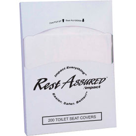 Impact Products 25184473 Impact Products Rest Assured™ 1/4 Fold Toilet Seat Covers, 200/Pack, 25 Packs/Case - 25184473 image.