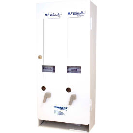 Impact Products 25190900 Impact Products J1 25 Cent Dual #4 Napkin & Tampon Dispenser w/ View Window, White - 25190900 image.