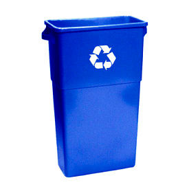 Impact Thin Bin Recycling Can, 23 Gallon, Blue - Pkg Qty 4