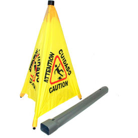Impact Products 9182 Impact® Pop Up Safety Cone 31" Yellow/Black, Multi-Lingual - 9182 image.
