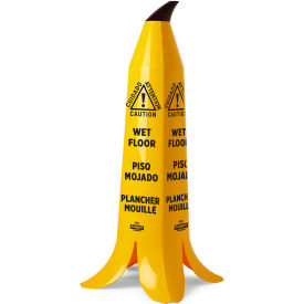 Impact Products B1101 Impact Products Banana Cone Wet Floor Sign, 3 Ft - Trilingual English/Spanish/French - B1101 image.