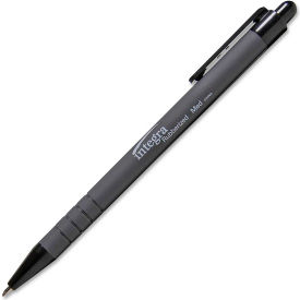 Integra 30031 Integra™ Ballpoint Retractable Pen, Rubberized Barrel, Medium, Black Ink, Dozen image.