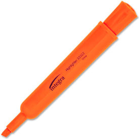 Integra 33322 Integra™ Desk Highlighter, Chisel Tip, Fluorescent Orange Ink, 12/Pack image.