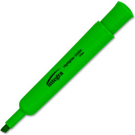 Integra 33324 Integra™ Desk Highlighter, Chisel Tip, Fluorescent Green Ink, 12/Pack image.