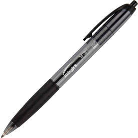 Integra 36175 Integra™ Rubber Grip Retractable Pen, Non-Refillable, Medium, Black Barrel/Ink, Dozen image.