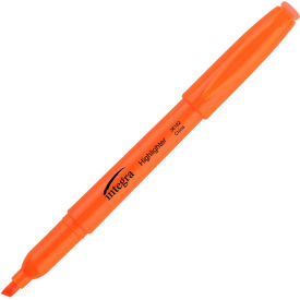 Integra 36182 Integra™ Pen Style Highlighter, Chisel Tip, Fluorescent Orange Ink, Dozen image.