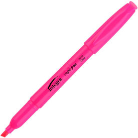 Integra 36183 Integra™ Pen Style Highlighter, Chisel Tip, Fluorescent Pink, Dozen image.