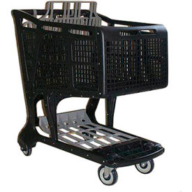 IPT, INC EX11575-GEB IPT™Inc EX11575 Large Plastic Shopping Cart, Black/Gray image.