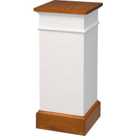 Church Furniture Flower Stands 810 Stand Two Tone 810 Flower Stand Two Tone Colonial White Dark Oak Stain Trim