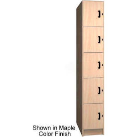 Lockers Wood Plastic Laminate Ironwood 5 Compartment Solid