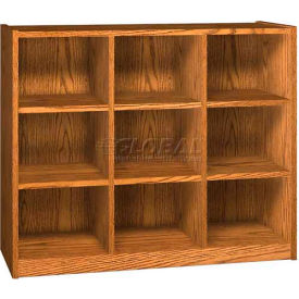Ironwood Manufacturing Inc CH9AA* Wood Cubicle Cabinet, 9 Openings, Open Front, 52 x 17-5/8 x 42-3/8, Amber Ash image.
