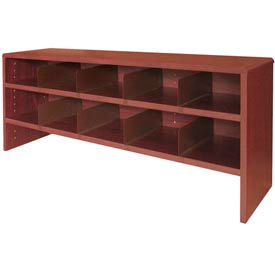 Ironwood Manufacturing Inc DTO47MH Desk Top Organizer 48"W 2-Shelves - 47"W x 12"D x 18"H Mahogany image.