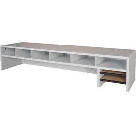 Ironwood Manufacturing Inc DTOLPGG Desk Top Organizer Low Profile - 58"W x 12"D x 12"H Gray image.