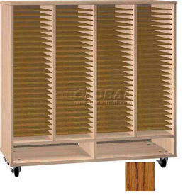 Ironwood Manufacturing Inc FS-100-DO Ironwood Mfg. FS Series - 100 Open Folio Music Storage Cabinet - Oak image.