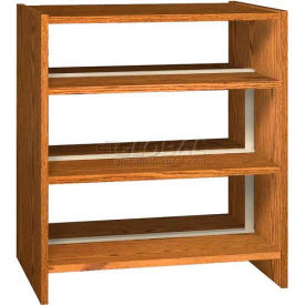 42"" Double Face Shelving Base - 37""W x 24""D x 40-7/8""H Oiled Cherry