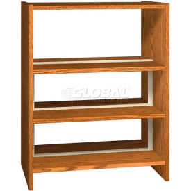 48"" Double Face Shelving Base - 37""W x 24""D x 47-1/4""H Oiled Cherry
