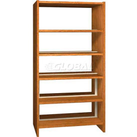 72"" Double Face Shelving Base - 37""W x 24""D x 71-1/8""H Oiled Cherry