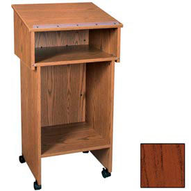 Ironwood Manufacturing Inc TSLMH Two Section Stand Up Podium / Lectern - 24"W x 19-3 / 4"D x 43-1 / 2"H Mahogany image.