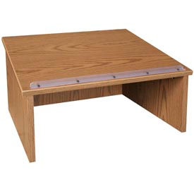 Ironwood Manufacturing Inc TTLDO Table top Podium / Lectern - 24"W x 19-3 / 4"D x 13-3 / 4"H Medium Oak image.