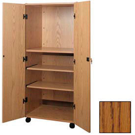 Ironwood Manufacturing Inc VC2DO Video Cabinet - 30-1/4"W x 24-7/8"D x 67-3/8"H Medium Oak image.