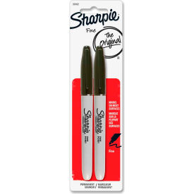Sanford 30162PP Sharpie® Fine Point Permanent Markers, Set of 2, Black image.