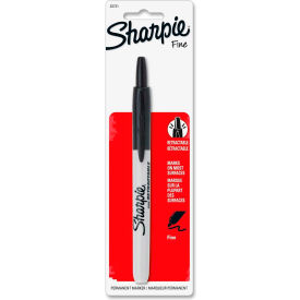 Sanford 32721PP Sharpie® Retractable Fine Point Permanent Marker, Black, Dozen image.