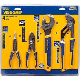 Irwin Industrial Tools 2078705 IRWIN VISE-GRIP® 2078705 4 PC Plier Set (Long Nose, Slip Joint, Tongue & Groove, Adj. Wrench) image.