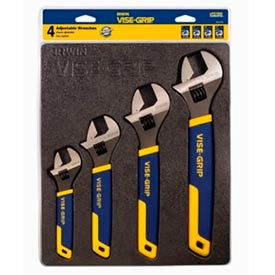 Irwin Industrial Tools 2078706 Irwin 2078706 4 PC. 6", 8", 10" & 12" Adjustable Wrench Set In Tray image.