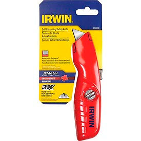Irwin Industrial Tools 2088600 Irwin 2088600 Self-Retracting Safety Utility Knife with Ergonomic No-Slip Handle image.