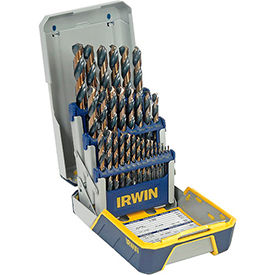 Irwin Industrial Tools 3018005 29 Pc. Drill Bit Industrial Set Case, Black and Gold Oxide image.