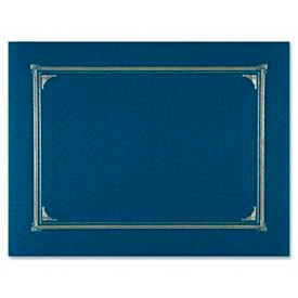 Geographics® Linen Certificate Cover 12-1/2"" x 9-3/4"" Navy Blue 6/Pack