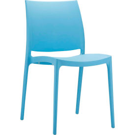 Siesta Maya Resin Dining Chair, Blue - Pkg Qty 2