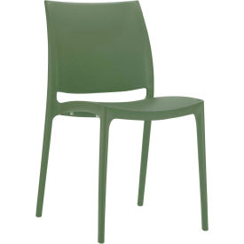 COZYDAYS INC dba COMPAMIA ISP025-OLG Siesta Maya Resin Dining Chair, Olive Green image.