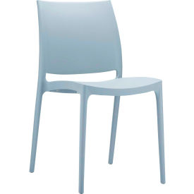 Siesta Maya Resin Dining Chair, Silver - Pkg Qty 2