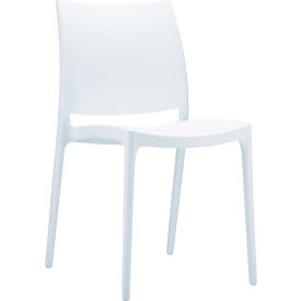 Siesta Maya Resin Dining Chair, White - Pkg Qty 2