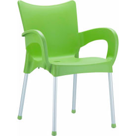 Siesta Romeo Resin Dining Arm Chair, Apple Green - Pkg Qty 2