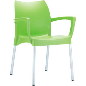 Siesta Dolce Resin Outdoor Arm Chair, Apple Green - Pkg Qty 2