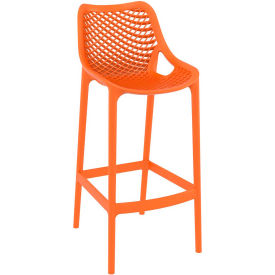 Siesta Air Resin Bar Stool, Orange - Pkg Qty 2 Siesta Air Resin Bar Stool, Orange - Pkg Qty 2