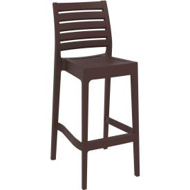 Siesta Ares Resin Outdoor Barstool, Brown - Pkg Qty 2 Siesta Ares Resin Outdoor Barstool, Brown - Pkg Qty 2
