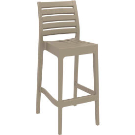 Siesta Ares Resin Outdoor Barstool, Dove Gray - Pkg Qty 2