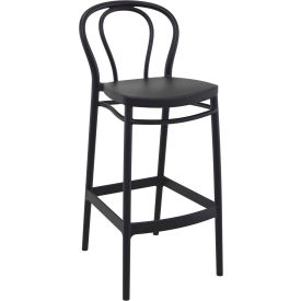 Siesta Victor Resin Bar Stool, Black - Pkg Qty 2 Siesta Victor Resin Bar Stool, Black - Pkg Qty 2