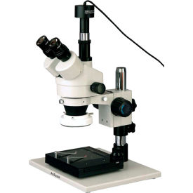 AmScope SM-1TZ-FRL-GT-9M 3.5X-90X Inspection Zoom Microscope with 9MP Digital Camera AmScope SM-1TZ-FRL-GT-9M 3.5X-90X Inspection Zoom Microscope with 9MP Digital Camera