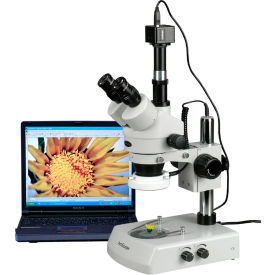 AmScope SM-2TZ-LED-14M 3.5X-90X LED Trinocular Zoom Stereo Microscope with 14MP Digital Camera