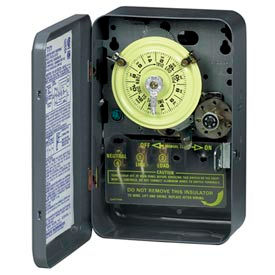 Intermatic T1475BR NEMA3R-24 Hr Dial Mech.Time Switch W/Skipper And Optional Carryover, 480V, 4PST Intermatic T1475BR NEMA3R-24 Hr Dial Mech.Time Switch W/Skipper And Optional Carryover, 480V, 4PST