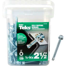 Itw Brands 21358 ITW Teks Self-Drilling Screw - #14 x 2-1/2" - Hex Head - Pkg of 120 - 21358 image.