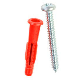 Itw Brands 35225 ITW Red Head 35225 - 1-7/16" Polypropylene Anchor Set, Package of 20 image.