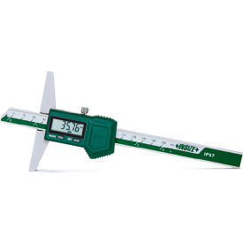 Insize Stainless Steel Electronic Waterproof Depth Gage, 0-8